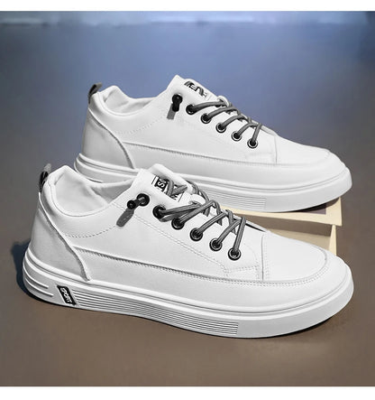 New Style White Sneakers for Men, Korean Version, Trendy Platform Shoes, Versatile for All Occasions, Sporty and Casual Shoes