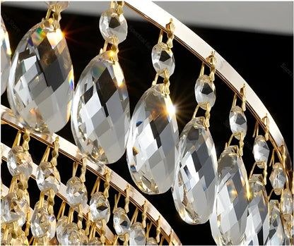 Big Luxury Crystal LED Ceiling Chandeliers for Living Room New Gold Hanging Lamps for Ceiling Modern Home Decor Lustre Lighting