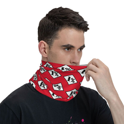 Custom 1 Percenter Essential Sons Bandana Neck Gaiter for Ski Camping Men Women Wrap Scarf TV Show Anarchy Headband Warmer