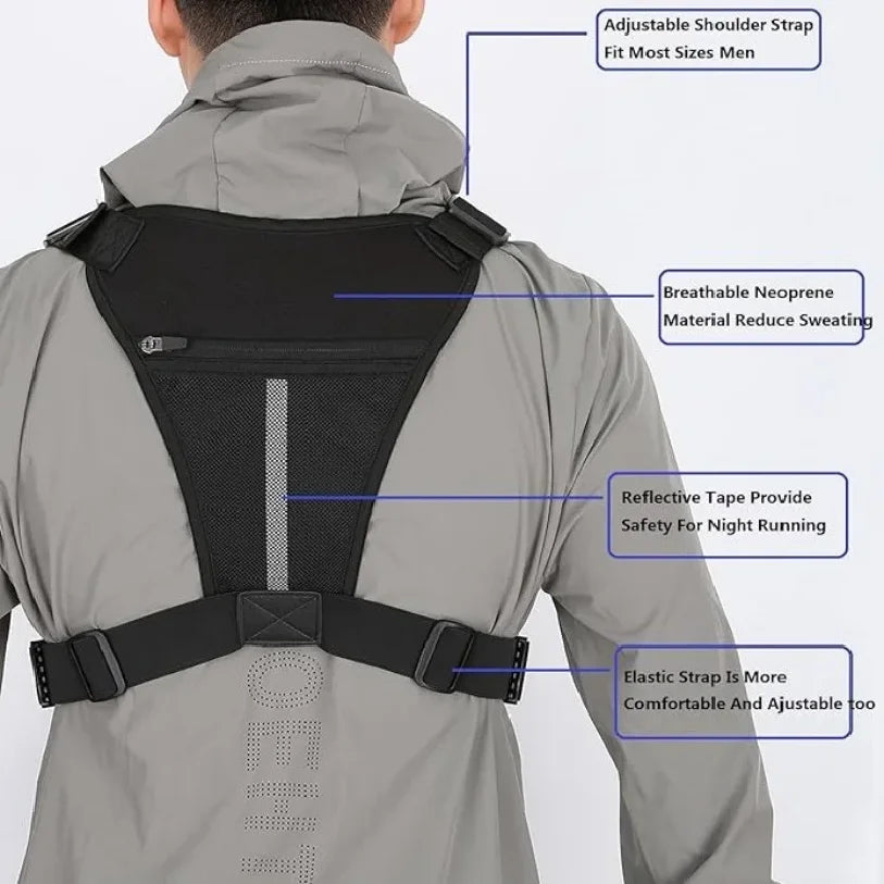 Tactical Chest Bag Men's Vest Edc Waterproof Anti-Theft Chest Pack Rig for Outdoor Cycling Bags Running Front Chest Pack