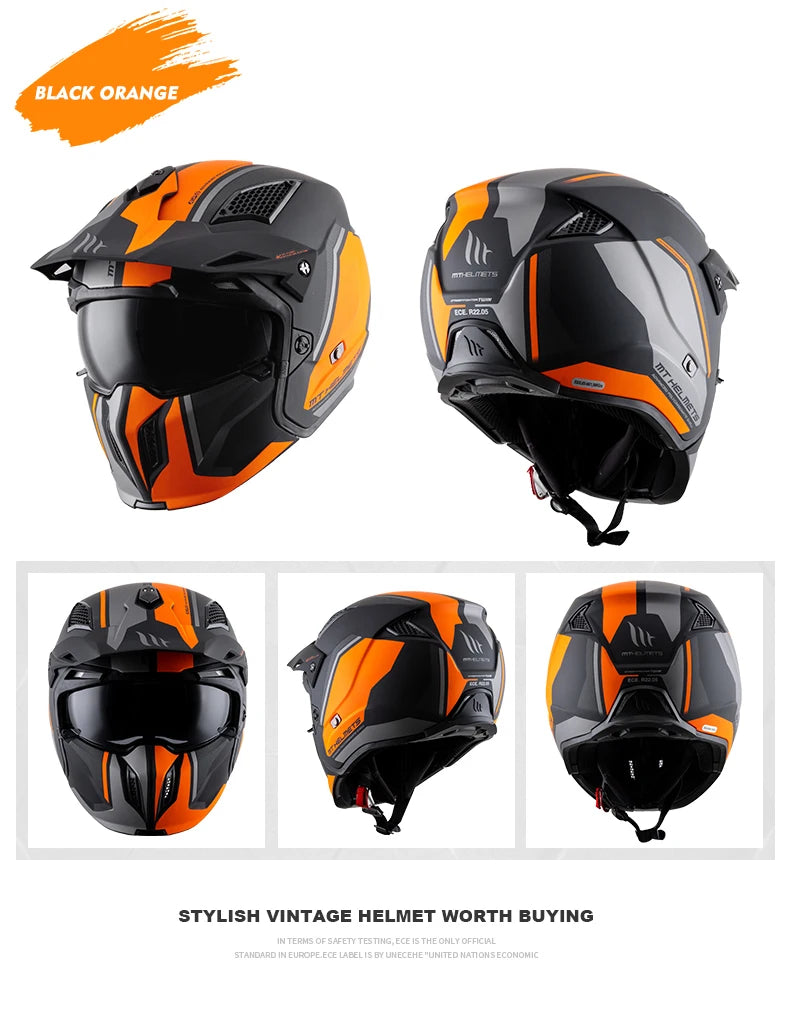 MT New Full Face Helmet Motorcycle Helmets Modular High Quality DOT ECE Approved Personality Off Road Moto Helmets Fashion