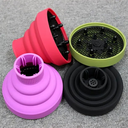 Silicone Salon Tool Black Pink Universal Hairdryer Diffuser Cover Adjustable Temperature Resistant Dispersing Drying Hair Dryer