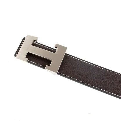 Red Luxury Designer Brand Cowhide H Belt Men High Quality Women Genuine Real Leather Dress Cowhide Strap for Jeans Waistband