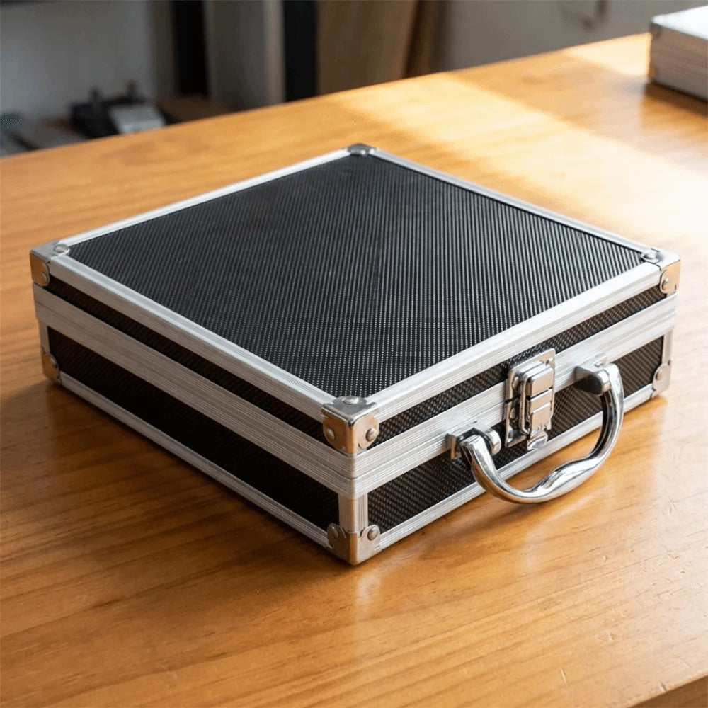 Shockproof Aluminum Alloy Tool Box Impact Resistant Wear Resistant Portable Tool Case Large Capacity Handheld Safety Briefcase