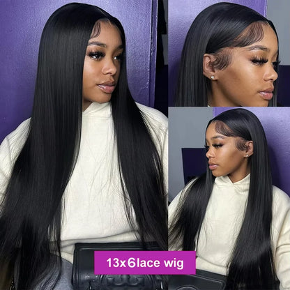 18-42 Inch Straight Human Hair Wigs 13x4 13x6 HD Lace Frontal Wigs For Women Glueless Bone Straight Lace Front Human Hair Wigs
