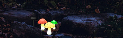 Solar Mushroom Light Garden Outdoor Decor 8 Modes Waterproof Mushroom Lamp Pathway Landscape Yard Easter Halloween Xmas Sunlight
