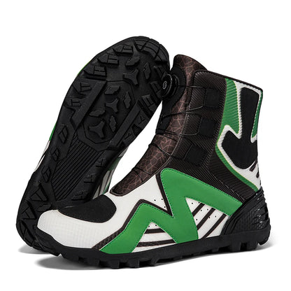 Motorcycle protective riding boots men four season fashion high top anti slip wear-resistant comfortable off-road cycling boots