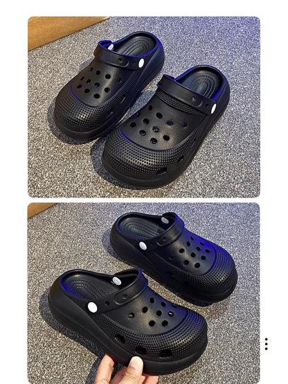 A Pair of Women's Fashionable Clogs, Women's Wear-Resistant and Comfortable Thick-Soled Beach Shoes, Outdoor Casual Trendy Women's Shoes