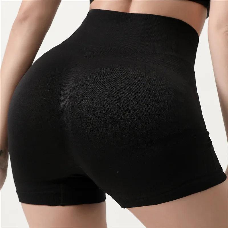Seamless Shorts High Waisted Elastic Peach Hip Sports Yoga Pants Tight Fitting Quick Drying Fitness Pants for Women Sweatpants