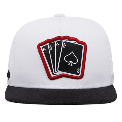 2024 New Fashion Hip Hop Cap Men Women Adjustable Playing Card Embroidered Baseball Caps Outdoor Sun Hat Unisex Snapback Hats