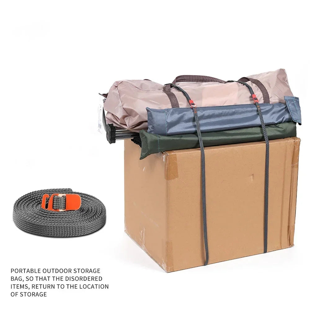 Camping Outdoor Travel Equipment Durable Quick Release Luggage Strap with Stainless Steel Buckle Hook Release Type Gear