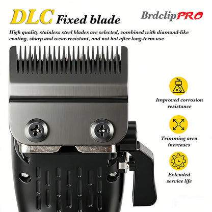 Professional BRDCLIP Barber Cordless Hair Clipper Kit DLC Ceramic Moving Blade Trimmer 75000RPM Grooming Tool Brushless Motor