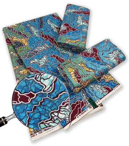New African Wax Print Fabric Ankara Kitenge Pagne Loincloth Batik Wholesale Golden Glitter Grand 100Cotton Material For Sew 6yar