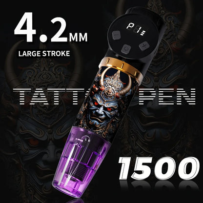 Valentine's Day Gift Wireless Tattoo Pen Set, 1500mAh Battery USB Charging, 20 Needles, 11-color Tattoo Ink And 20 Tattoo Cups,