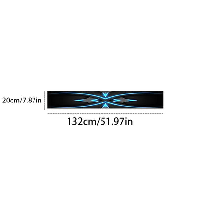 1-Piece Tech Blue Line Cross Pattern Car Stickers: 1-Piece Set - Waterproof, Scratch Resistant, Suitable for All Models - Auto