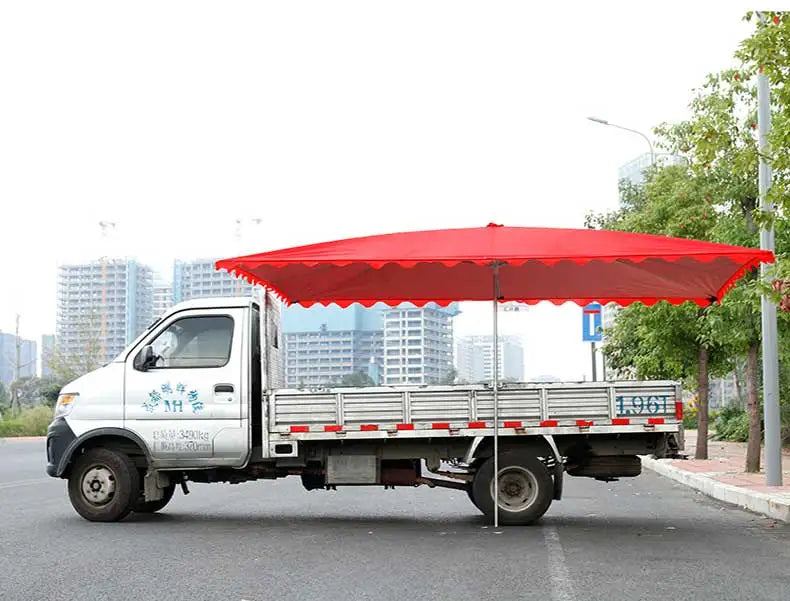 Parasol outdoor stall large sun umbrella rectangular canopy thickened commercial folding square courtyard umbrella sun protectio