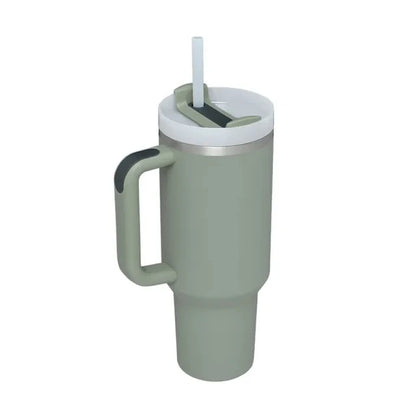 40oz H2.0, 304 Stainless Steel Vacuum Insulated Tumbler With Lid Straw For Water Cold Warm Thermal Coffee Car Cup