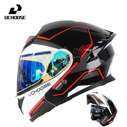 High Quality DOT Motorcycle Helmet Four Seasons Motocross Racing Modular Flip Up Casco Moto Men Women Off Road Helmet Unmasked