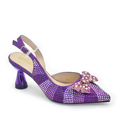 Italian Shoe and Bag Set Designer Wedding Fashion Party Shoes and Bag Match for Women Elegant Woman Heeled Shoes for Wedding