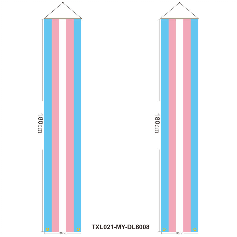 180cm Rainbow Flag Couplets LGBTQ Gay Pride Porch Hangings Outdoor Decorations Flags Lesbian Wedding Decor Banner