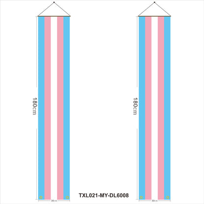 180cm Rainbow Flag Couplets LGBTQ Gay Pride Porch Hangings Outdoor Decorations Flags Lesbian Wedding Decor Banner