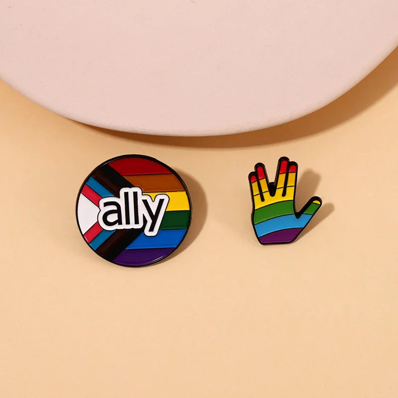 LGBT Rainbow Enamel Pins Pride Gay Asexual Trans Lesbian Dialog Box Brooches Lapel Backpack Badge Jewelry Gifts Accessories