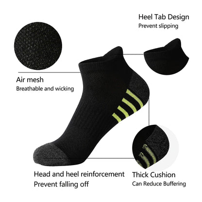 AOTOLK 6/12 Pairs Cotton Man and Women Socks Sports Solid Color Male's Short Sock Cycling Breathable Ankle Summer Running Socks