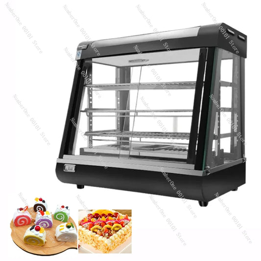 Commercial Food Warmer Countertop Pizza Warmers Display Pastry Patty Warmer Case for Buffet Restaurant Heater Food Service 1.5KW