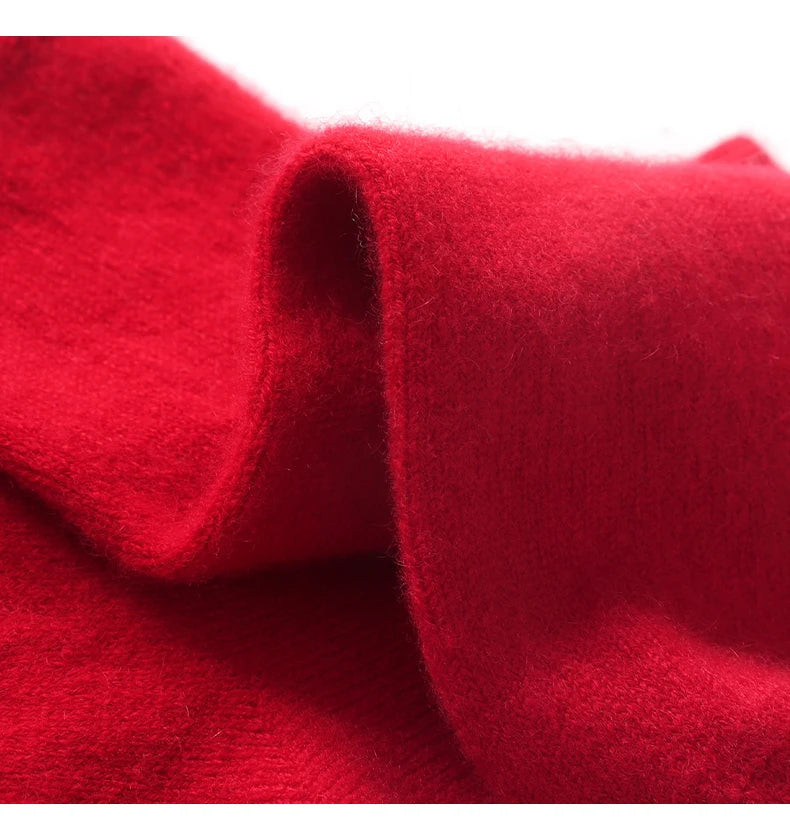 100% Cashmere Socks Women's Knitted Long Tube Socks High Elasticity Warm Straight Tube Socks Autumn Winter Mid Tube Sock