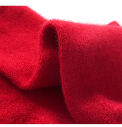 100% Cashmere Socks Women's Knitted Long Tube Socks High Elasticity Warm Straight Tube Socks Autumn Winter Mid Tube Sock