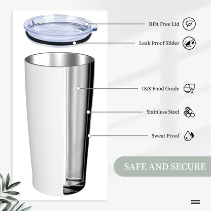 Stainless Steel Tumbler Dinosaur Silhouette Mugs Cup With Straws Animal Beach Cold Drink Water Bottle Insulated Thermal Mug