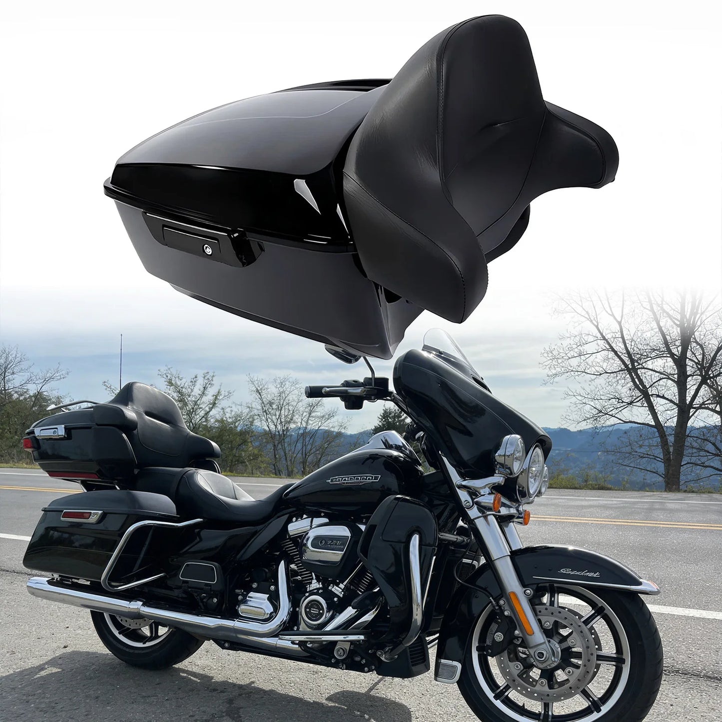 For Harley Davidson Road King Electra Glide FLHR FLHX 2014-2026 King tour pack Pak Motorcycle Waterproof ABS Tail Top Case Box