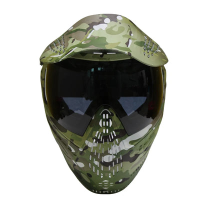 GREAT II Lotus Camo Tactical PAINTBALL MASK with Visor Airsoft Mask with DYE I4 Thermal Lens