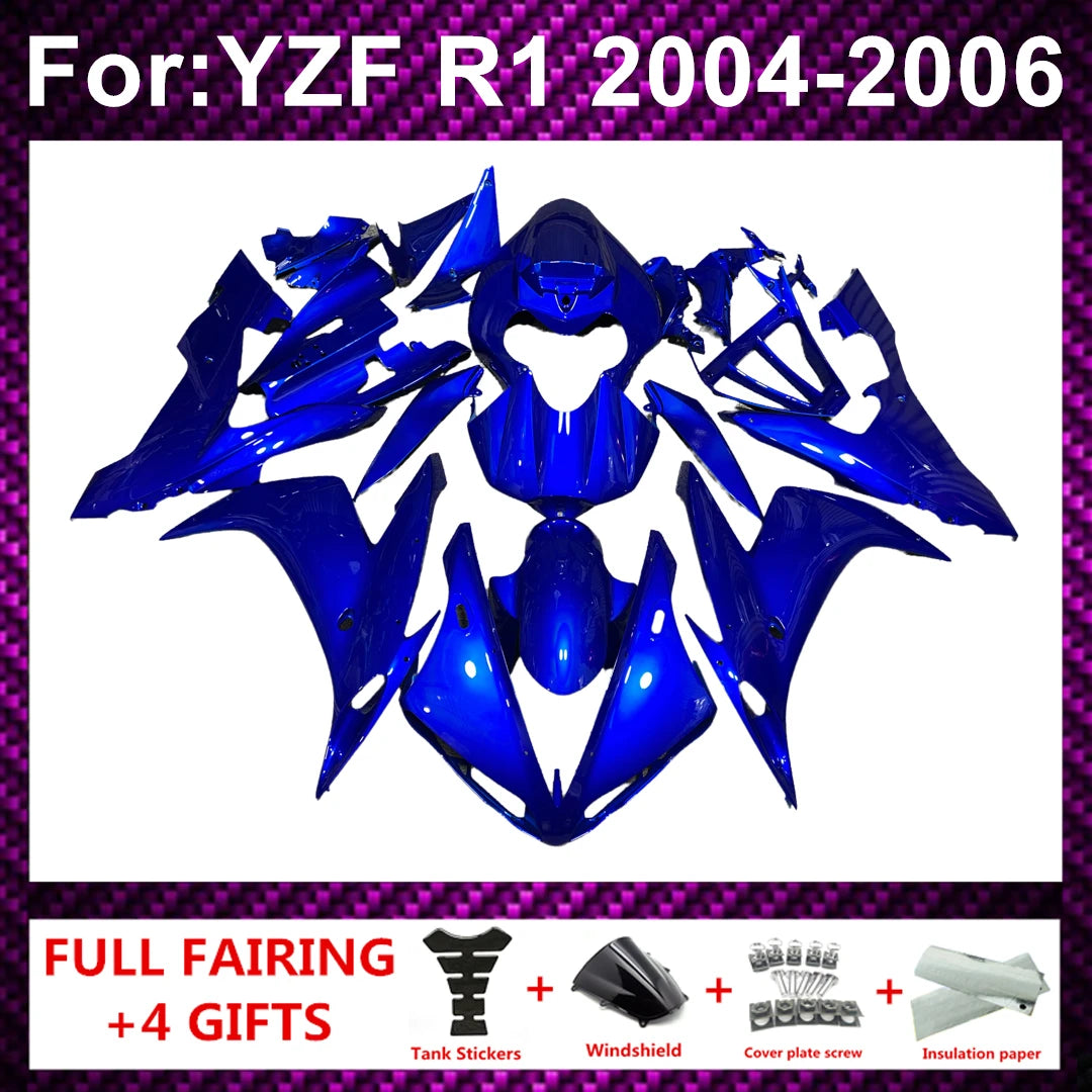 Motorcycle Fairing Kit ABS Plastic Body Injection Fairings Bodywork Bodykits For  R1 YZF1000 YZFR1 YZF-R1 2004 2005 2006