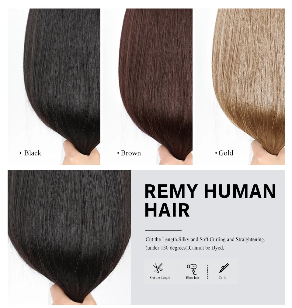 Hand-Tied Lace Front Wig Ombre Blonde Remy 100% Human Hair Wigs Natural Layered Bob HD Transparent Lace Frontal Hairs for Women