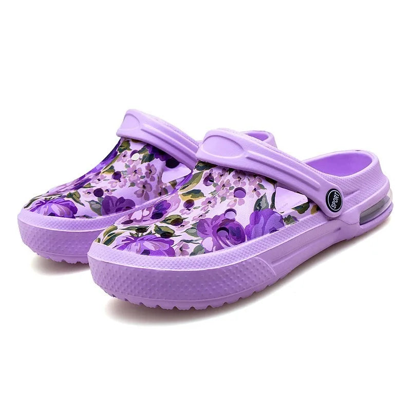 Women's Ethnic Shoes Clogs Soft Sole Two-way Wear for Beach Mules and Pool Women Garden Slides Indoor Nursing Clogs Sandals