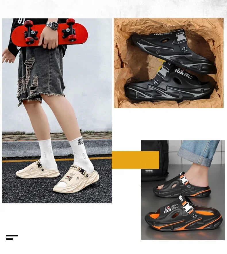 Summer Men's Outdoor Sandals Beach Slippers Comfortable Soft Clogs Men Casual Shoes Women Garden Water Shoes Men Beach Sandals