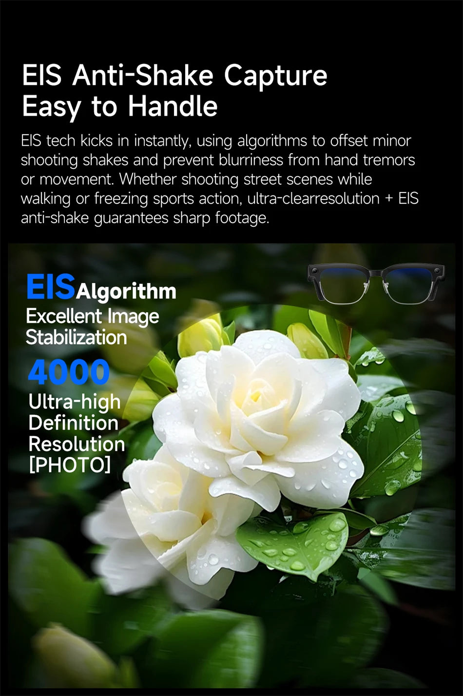 LIGE New 800W Pixel Camera Smart Glasses Men 4K Video Recording AI Photo Recognition Bluetooth Call Voice Translation Sunglasses