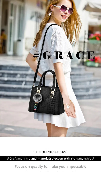 Fashionable Embroidered Large Capacity Women's Handbag Hot Sale Of The Season New Korean Style Handbag Shoulder Bag Tassel Penda