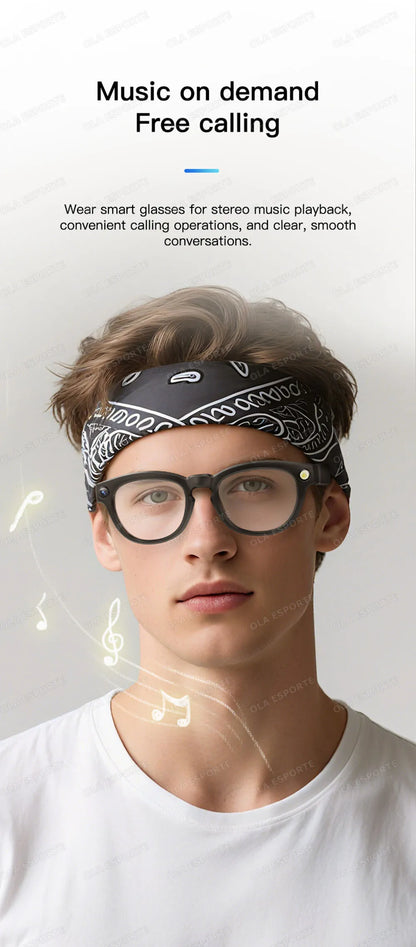 New AI Smart Glasses 4K HD Camera 32GB Memory BT Call Voice Assistant Translate Touch Control Music Player sunglasses Men Women