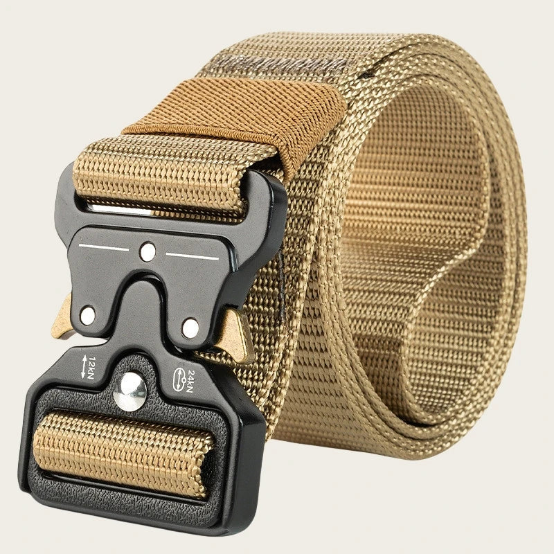 1 piece tactical belt for men; outdoor sports and leisure quick release buckle belt; hot sale