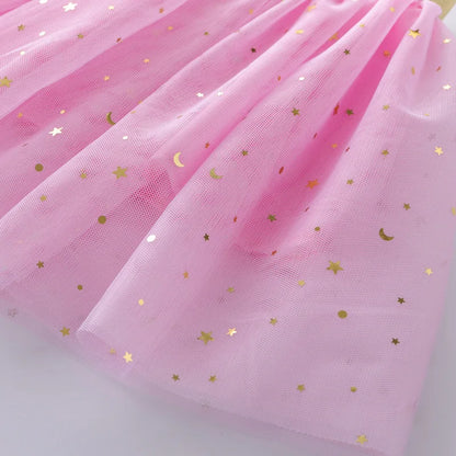 Children's Skirts For Girls Summer Cotton Lace Baby Mini Tutu Skirts Stars Glitter Dance Sequin Birthday Party Skirt for Kids