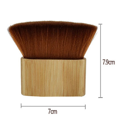 Barber Salon Hairdresser Hair Cutting Neck Duster Soft Brush with Wooden Handle，Special for real hair wigs