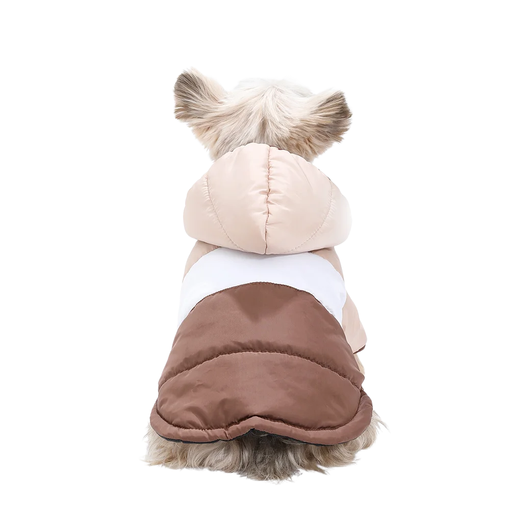 Autumn Dog Clothes Winter Pet Dog Coat With Hooded For Small Medium Dogs Cats Windproof Puppy Solid Overalls Yorkshire Bulldog