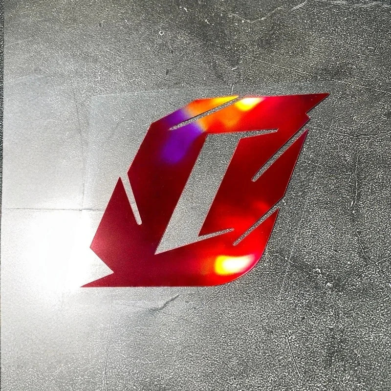 1PC Red Laser Motorcycle Stickers Arabic Numeral Waterproof for Motorbike Helmet Fuel Tank Mudguard Scooter Bodies Vinyl Decals