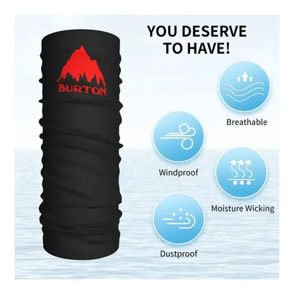 Burton Snowboard Sportive Bandana Neck Cover Printed Wrap Scarf Multifunction Balaclava Outdoor Sports For Men Women Adult