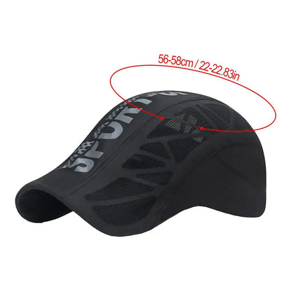 Sport Cap Lightweight Breathable Quick Dry Mesh Stead Hat With Adjustable Fit For Men Women Baseball Hat Golf Driving Cycling