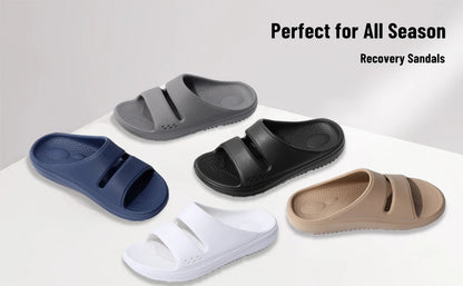 Kidmi Women Flat Sandals Women Slippers Outdoor Non-slip House Slippers Unisex Beach Slides Orthopedic Breath Soft Slippers