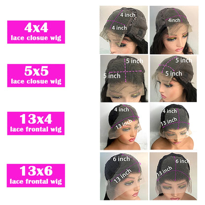 200Density HD Chocolate Brown 13x6 Body Wave Lace Front Wig Brazilian 13x4 Lace Frontal Wigs For Women 100% Remy Human Hair Wig