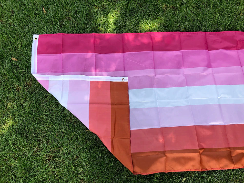 Lesbian flag 3x5fts 90x150cm polyester LGBT Lesbian pride Flag hanging banner for home decoration